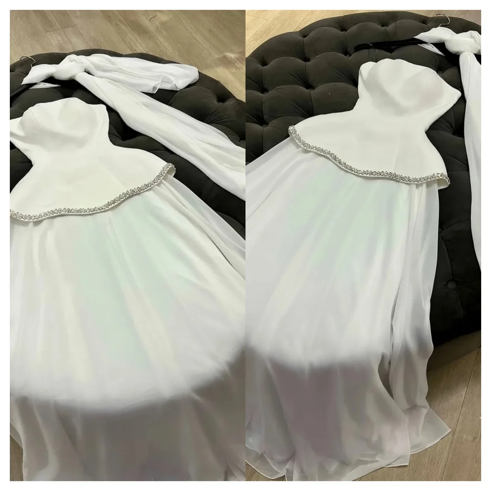 Customized Elegant White Organza Evening Dress Modern Strapless Sleeveless Party Dress High Quality Floor Length Celebrity Gowns
Customized Elegant White Organza Evening Dress Modern Strapless Sleeveless Party Dress High Quality Floor Length Celebrity Gowns
