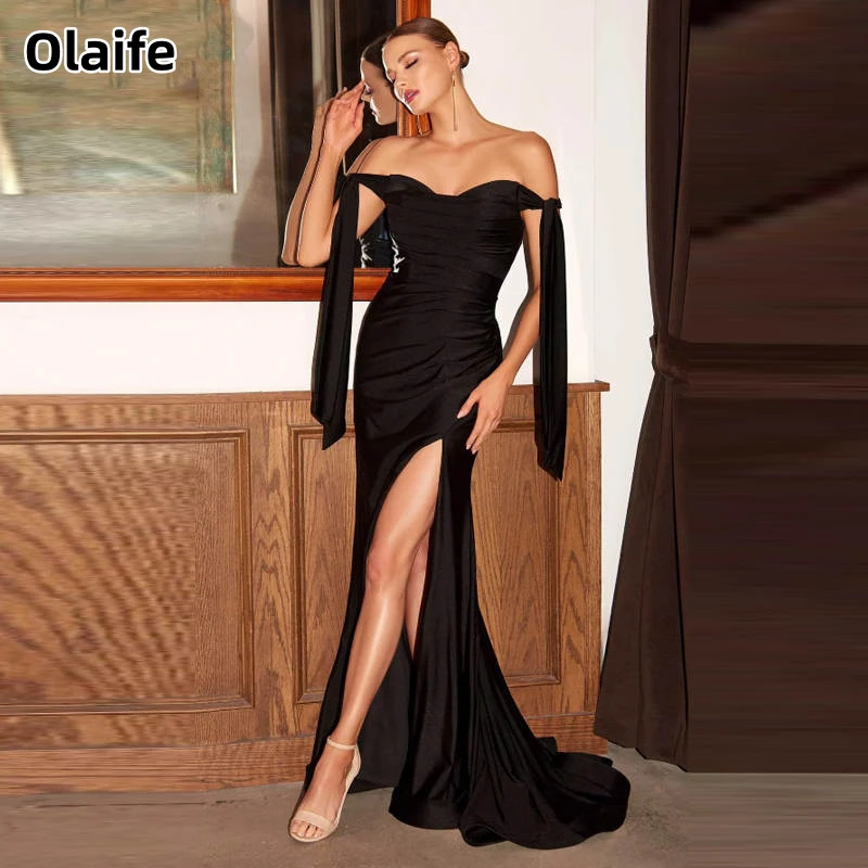 Olaife Sexy Split Off Shoulder Straps Sleeveless Mermaid Prom Dress Elegant Formal Evening Party Gown Vestidos De Noche
Olaife Sexy Split Off Shoulder Straps Sleeveless Mermaid Prom Dress Elegant Formal Evening Party Gown Vestidos De Noche