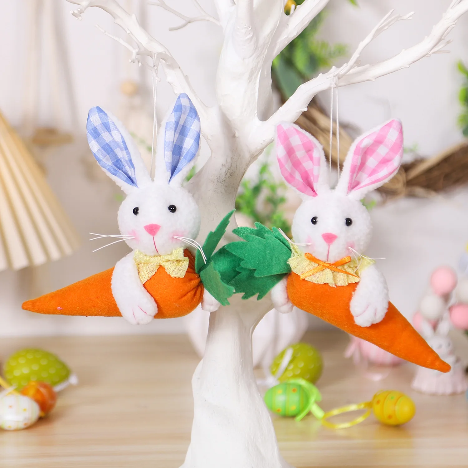 Easter Fabric Rabbit Hug Carrots Creative Ornaments Home Hanging Decoration Door Wall Hanging Pendant Easter Bunny Party Decor
Easter Fabric Rabbit Hug Carrots Creative Ornaments Home Hanging Decoration Door Wall Hanging Pendant Easter Bunny Party Decor
