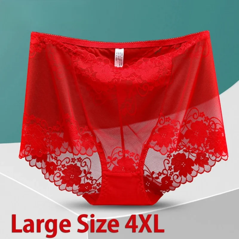 L-4XL Large Size Underwear Women Transparent Sexy Briefs High Waist Floral Lace Underpant Breathable High Quality Erotic Panties
L-4XL Large Size Underwear Women Transparent Sexy Briefs High Waist Floral Lace Underpant Breathable High Quality Erotic Panties