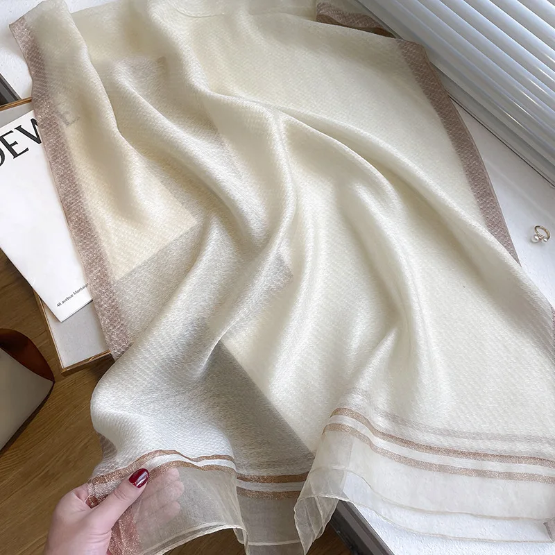 Gold and Silver Silk Wool Blended Thin Long Scarf Solid Color Versatile Summer Air Conditioner Shawl Women's Four Seasons
Gold and Silver Silk Wool Blended Thin Long Scarf Solid Color Versatile Summer Air Conditioner Shawl Women's Four Seasons