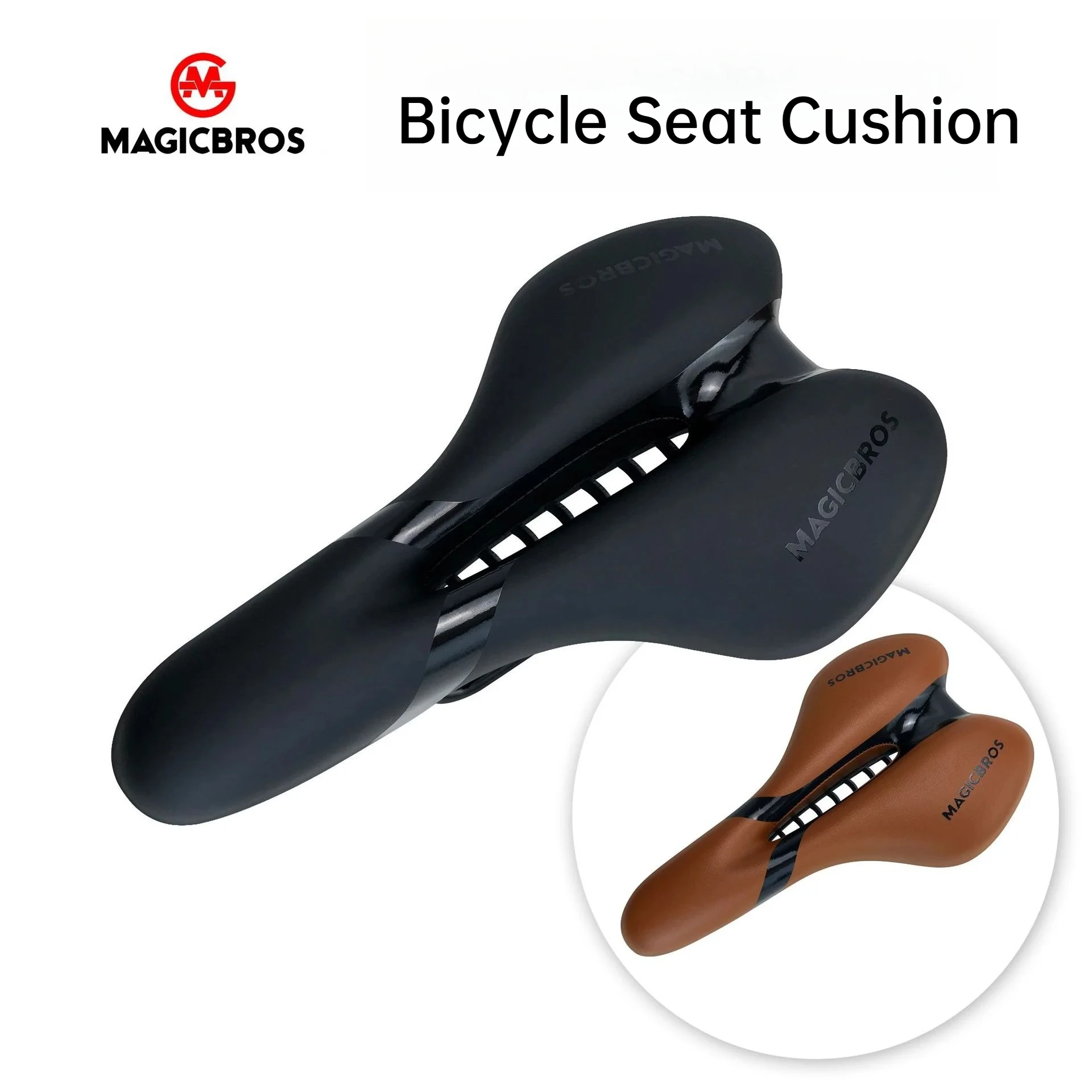 MAGICBROS Bike Saddle Comfort Memory Foam Cushion Thickened Soft Seat for Mountain/Road Bike Hollow Design Anti-Slip PU Leather
MAGICBROS Bike Saddle Comfort Memory Foam Cushion Thickened Soft Seat for Mountain/Road Bike Hollow Design Anti-Slip PU Leather