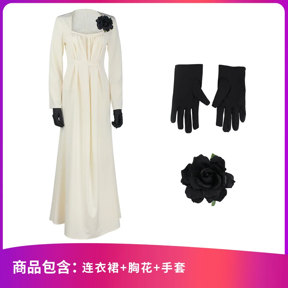Vintage Ivory Floor Length Dress Outfit With Flower Pin Matching Gloves Women Wedding Guest Formal Dress
Vintage Ivory Floor Length Dress Outfit With Flower Pin Matching Gloves Women Wedding Guest Formal Dress