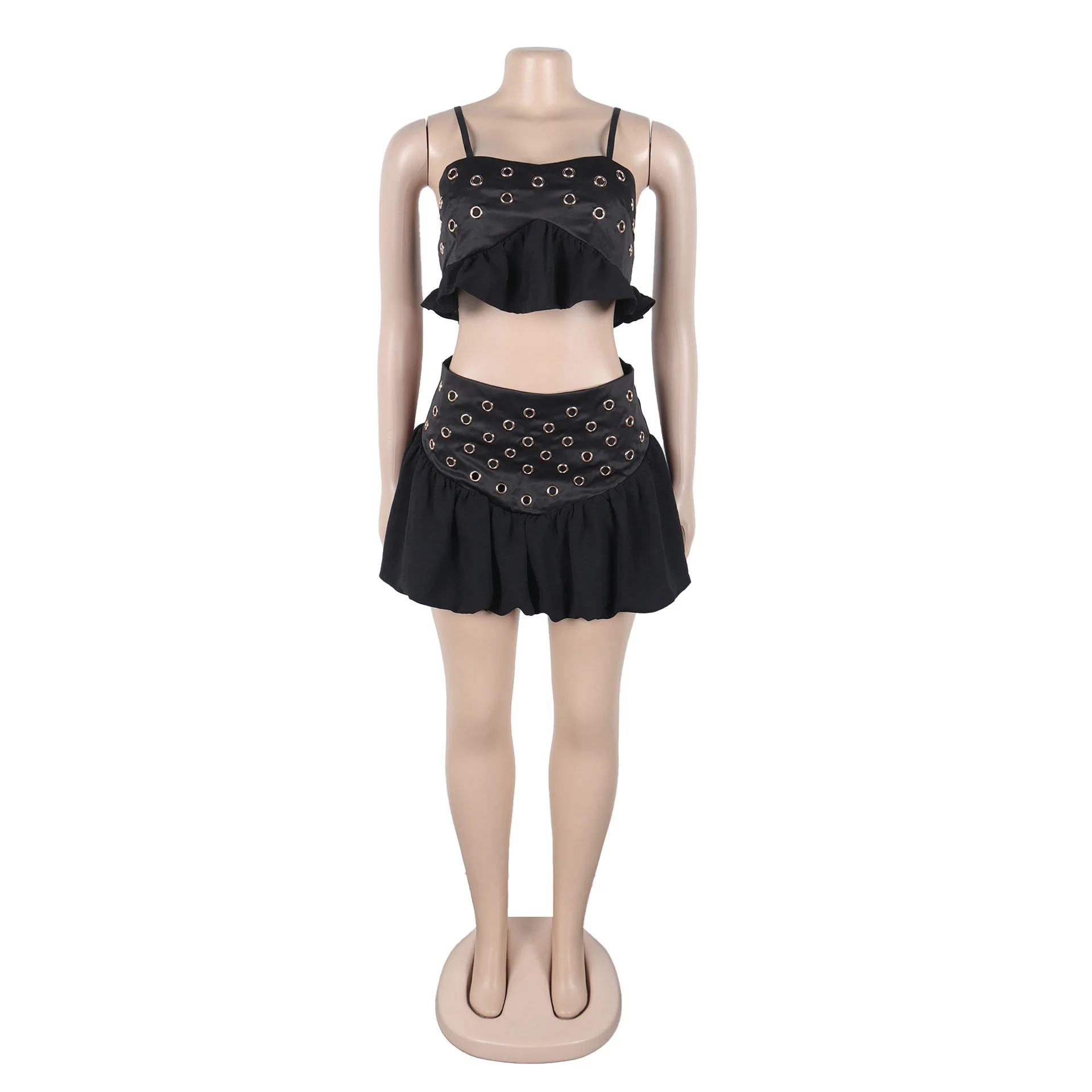 Sexy Hole Sequins Two Piece Women Skirts Outfit 2025 Summer Fashion Ruffles Spaghetti Strap Cropped Tops and Mini Bud Skirt Suit
Sexy Hole Sequins Two Piece Women Skirts Outfit 2025 Summer Fashion Ruffles Spaghetti Strap Cropped Tops and Mini Bud Skirt Suit