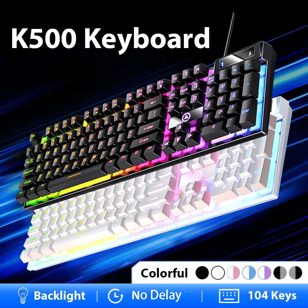 K500 Проводная игровая клавиатура для ПК Компьютер Ноутбук Windows Mac Офисная клавиатура Механическая сенсорная мембрана 104 клавиши Клавиатуры
K500 Проводная игровая клавиатура для ПК Компьютер Ноутбук Windows Mac Офисная клавиатура Механическая сенсорная мембрана 104 клавиши Клавиатуры