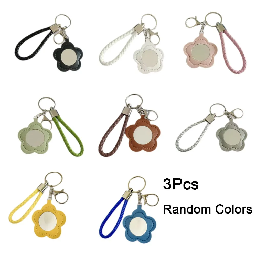 3Pcs Portable PU Flower Shape Mirror Keychain Mini Cute Mirror Keychain Decorative Makeup Bag Pendant for Women Bags 
3Pcs Portable PU Flower Shape Mirror Keychain Mini Cute Mirror Keychain Decorative Makeup Bag Pendant for Women Bags
