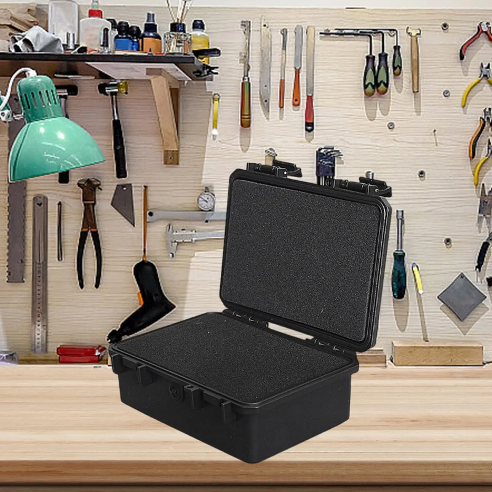 Waterproof Hard Case with Foam Container Universal Equipment Box Tool Box for Outdoor Electrician Home Flashlight Action cam
Waterproof Hard Case with Foam Container Universal Equipment Box Tool Box for Outdoor Electrician Home Flashlight Action cam