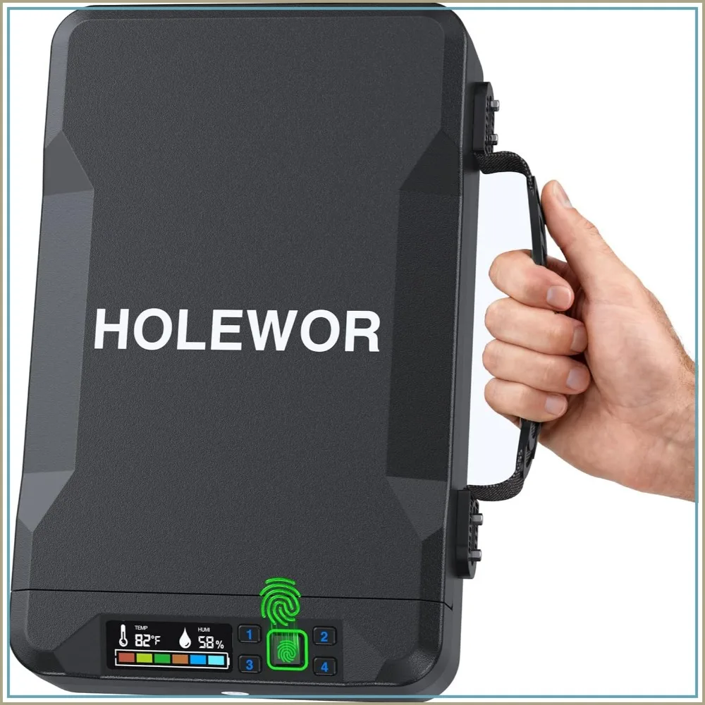 Portable Biometric Gun Safe for Handguns, Fingerprint Pistol Lock Box for Car Travel Nightstand
Portable Biometric Gun Safe for Handguns, Fingerprint Pistol Lock Box for Car Travel Nightstand