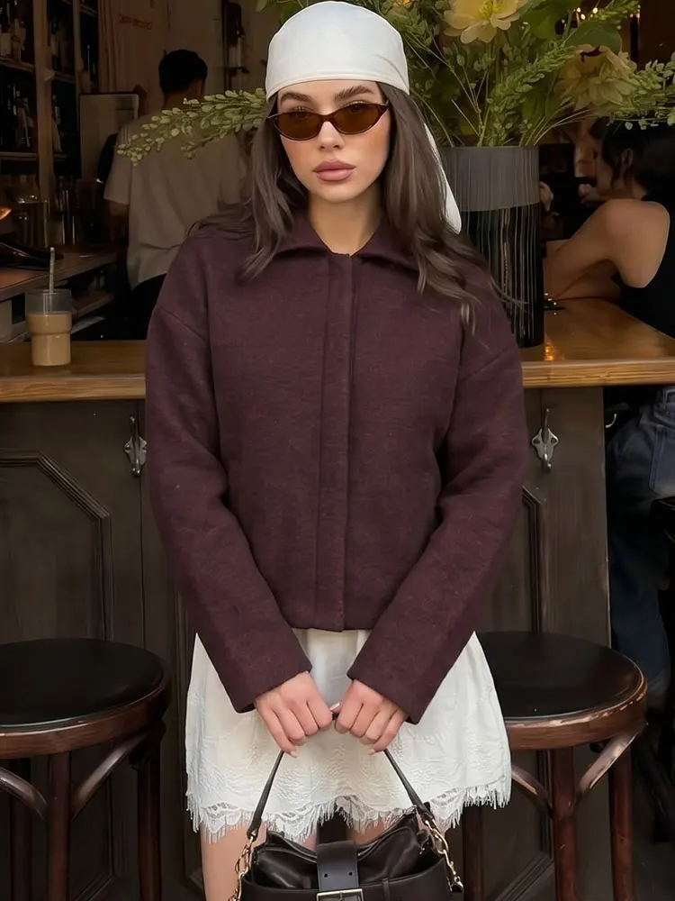 HH Trendy Womens Burgundy Jacket Long Sleeve Pockets Coat High Street Casual Vacation Fashion Party Zipper Lapel Outwear
HH Trendy Womens Burgundy Jacket Long Sleeve Pockets Coat High Street Casual Vacation Fashion Party Zipper Lapel Outwear
