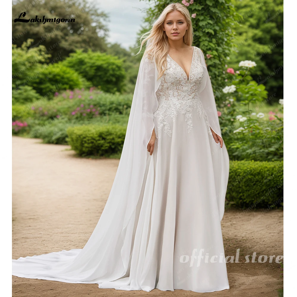 Lakshmigown плюс размер свадебное платье с длинными рукавами и накидкой для женщин трапециевидной формы с кружевной аппликацией Vestidos De Casamento по индивидуальному заказу
Lakshmigown плюс размер свадебное платье с длинными рукавами и накидкой для женщин трапециевидной формы с кружевной аппликацией Vestidos De Casamento по индивидуальному заказу