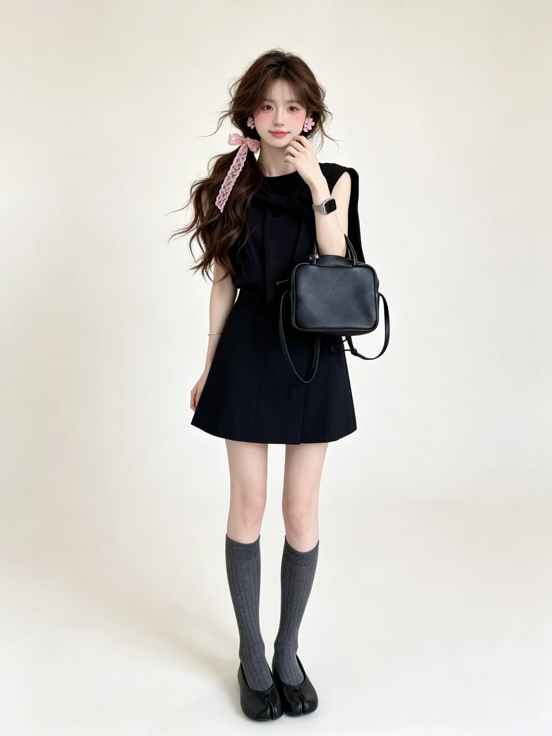 Korean Style Summer Outfit Women's Fashion Set with Shawl Tie Vest And Halter Skirt Three Piece Set Breathable Lightweight
Korean Style Summer Outfit Women's Fashion Set with Shawl Tie Vest And Halter Skirt Three Piece Set Breathable Lightweight
