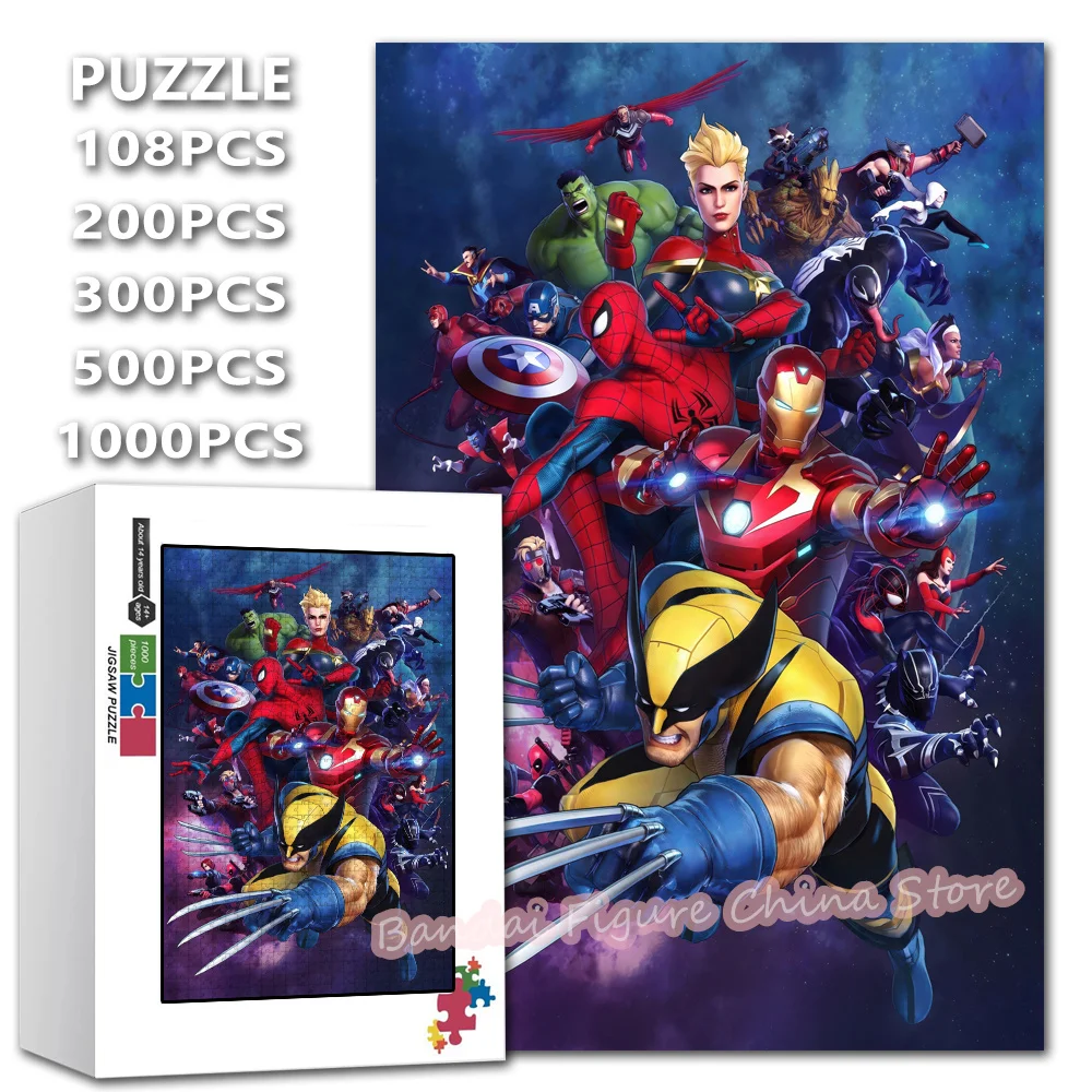 Пазлы «Супергерой Ultimate Alliance», 108/200/300/500/1000 шт., головоломки с принтом мультфильмов Диснея, аниме, распаковывающие игрушки
Пазлы «Супергерой Ultimate Alliance», 108/200/300/500/1000 шт., головоломки с принтом мультфильмов Диснея, аниме, распаковывающие игрушки