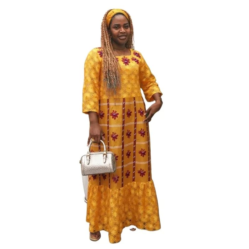 Plus Size African Dresses for Women Tradition Embroidery Bazin Wedding Party Dress Ankara Lace Robes African Clothes 2025
Plus Size African Dresses for Women Tradition Embroidery Bazin Wedding Party Dress Ankara Lace Robes African Clothes 2025