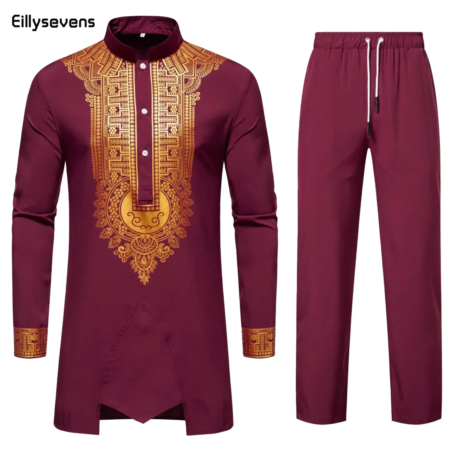 New In 2 Pieces Sets Abaya Men'S Clothing Shirt Pant Set Long Sleeve Elegant African Ethnic Style Round Neck Suit Kaftan
New In 2 Pieces Sets Abaya Men'S Clothing Shirt Pant Set Long Sleeve Elegant African Ethnic Style Round Neck Suit Kaftan