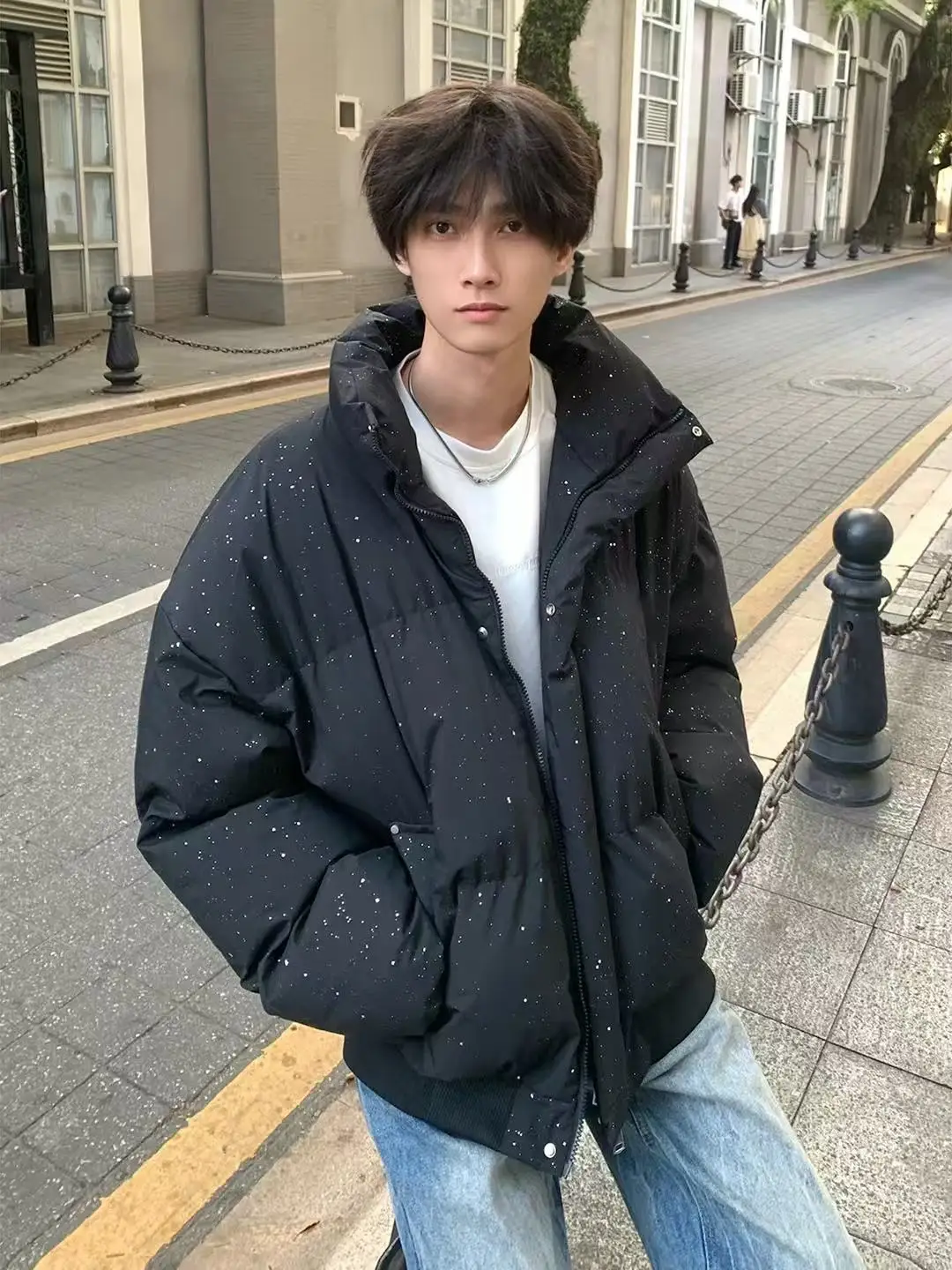 Couple Style Thick Bread Jacket New in Men Women Parkas New Arrived Unisex Parkas Winter Starry Sky Design Trendy Brand Parkas
Couple Style Thick Bread Jacket New in Men Women Parkas New Arrived Unisex Parkas Winter Starry Sky Design Trendy Brand Parkas