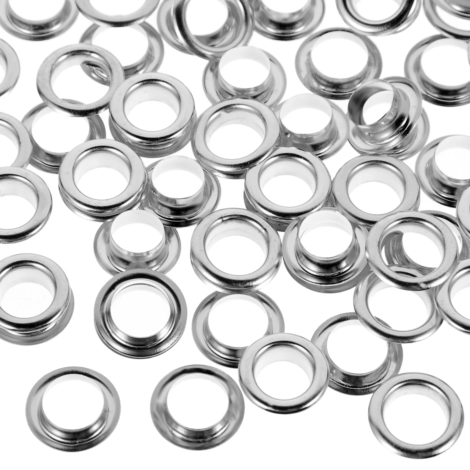50 Sets Silver Eyelets Curtain Craft Fasteners Air Button Metal Grommets Punching Tools Fabric Repair Clothing Accessories
50 Sets Silver Eyelets Curtain Craft Fasteners Air Button Metal Grommets Punching Tools Fabric Repair Clothing Accessories