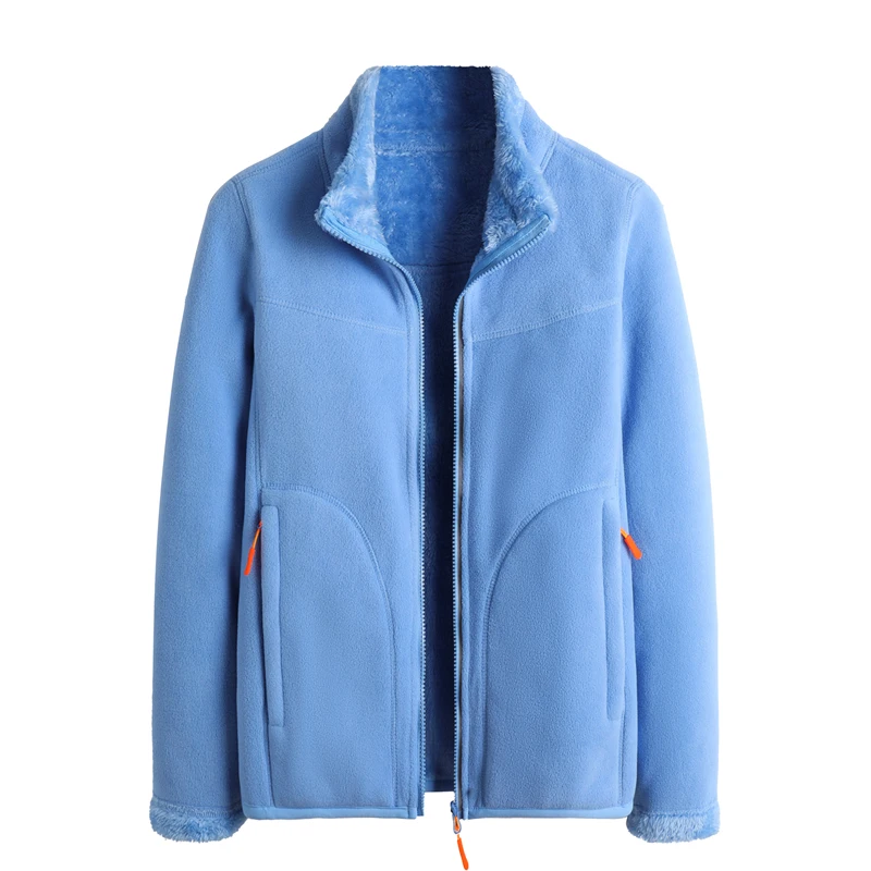 Men Women Double Sided Coral Fleece Jacket Autumn Winter Thickened Warm Cardigan Jacket Outdoor Running Polar Fleece Coat
Men Women Double Sided Coral Fleece Jacket Autumn Winter Thickened Warm Cardigan Jacket Outdoor Running Polar Fleece Coat