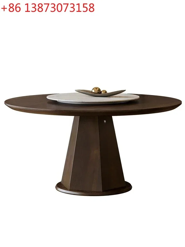 Italian light luxury round dining table round modern simplicity with turntable minimalist high sense
Italian light luxury round dining table round modern simplicity with turntable minimalist high sense