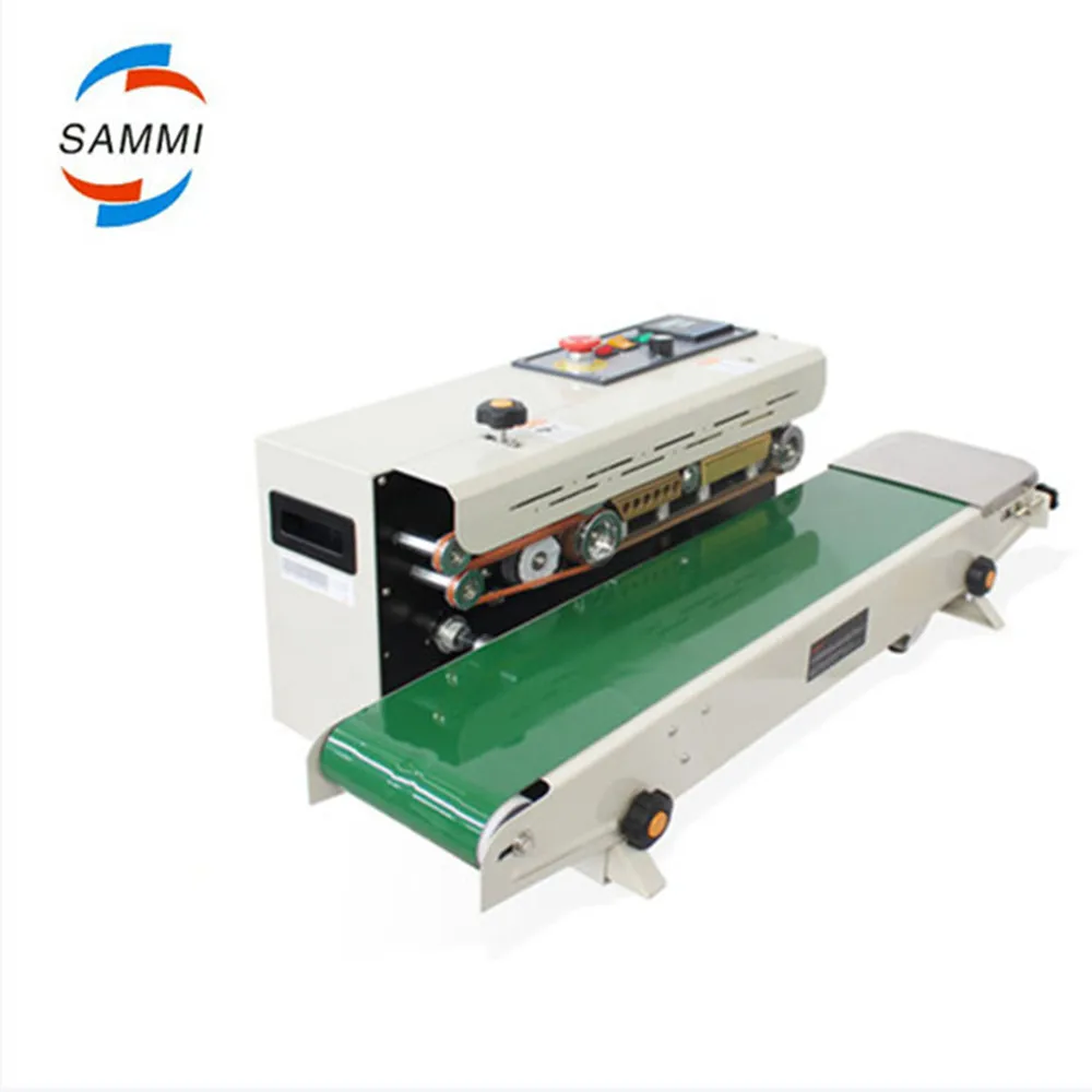 High quality horizontal plastic bag sealing machine, contiunous heat band sealer
High quality horizontal plastic bag sealing machine, contiunous heat band sealer