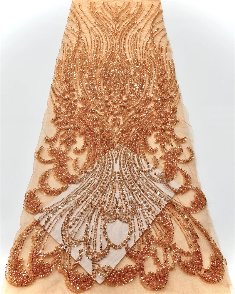 Sequins African Lace Fabric 2025 French Embroidery High Quality Luxury Heavy Beaded Bridal Wedding Lace
Sequins African Lace Fabric 2025 French Embroidery High Quality Luxury Heavy Beaded Bridal Wedding Lace