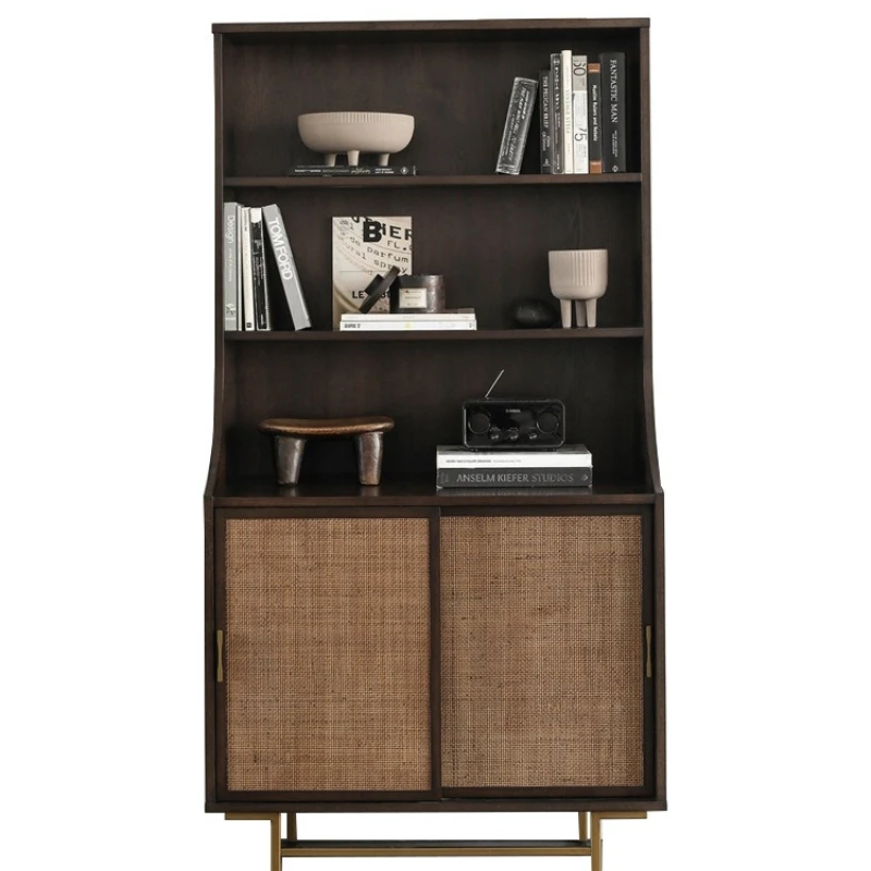 Nordic solid wood rattan bookcase home small apartment hotel wabi-sabi style vintage retro storage cabinet display cabinet
Nordic solid wood rattan bookcase home small apartment hotel wabi-sabi style vintage retro storage cabinet display cabinet
