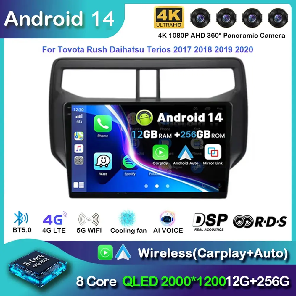 Android 15 Carplay Car Radio For Toyota Rush Daihatsu Terios 2017 2018 2019 2020 Navigation GPS Multimedia Player stereo BT wifi
Android 15 Carplay Car Radio For Toyota Rush Daihatsu Terios 2017 2018 2019 2020 Navigation GPS Multimedia Player stereo BT wifi