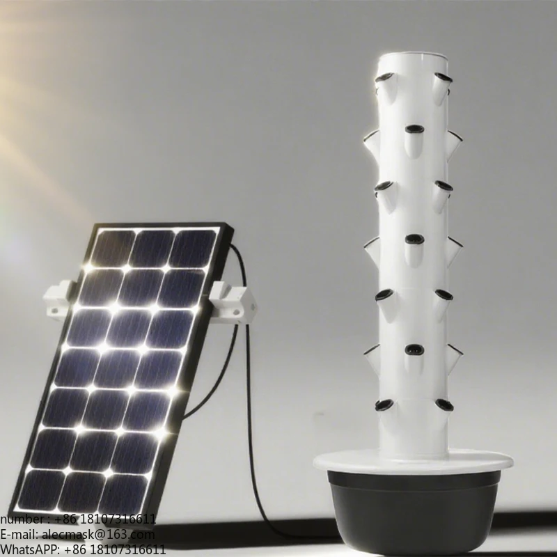 Hydroponic system Vertical tower Solar reliable hydroponic tower
Hydroponic system Vertical tower Solar reliable hydroponic tower