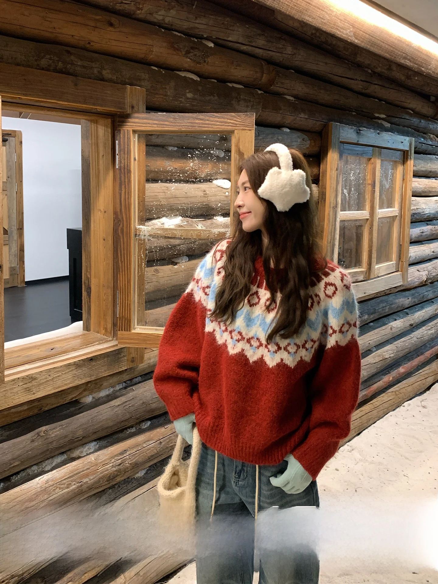 Morning Bloom Cisas Theme Thiened Red Knitted Sweater Women's Inner Wear Casual Sle Korean Loose Fit Warm Top
Morning Bloom Cisas Theme Thiened Red Knitted Sweater Women's Inner Wear Casual Sle Korean Loose Fit Warm Top