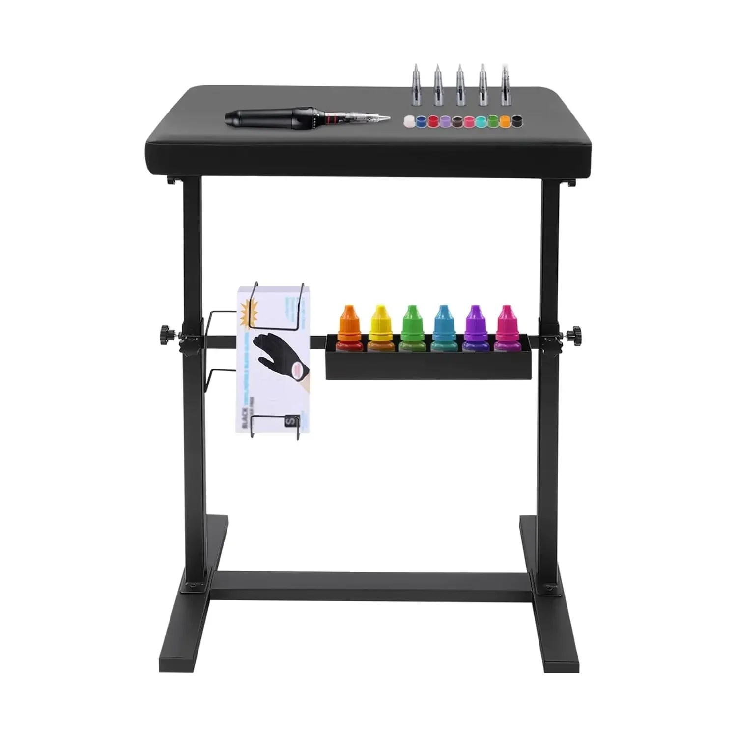 Tattoo Armrest Stand w/ Tattoo Ink, Holder Armrest Bracket ,Adjustable Height Tilt Black Leather Pad for Tattoo Studio
Tattoo Armrest Stand w/ Tattoo Ink, Holder Armrest Bracket ,Adjustable Height Tilt Black Leather Pad for Tattoo Studio