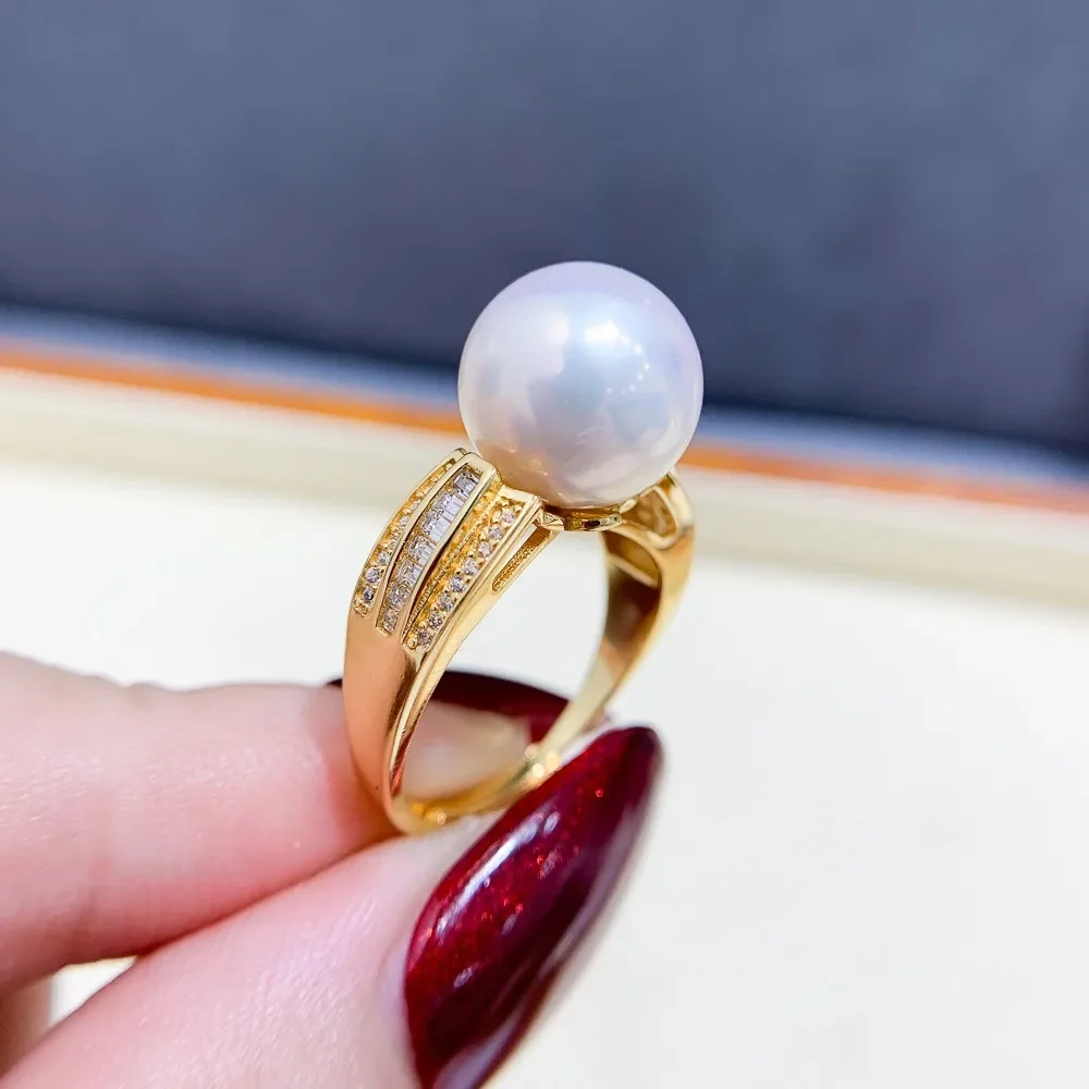 DIY Pearl Ring Accessories S925 Sterling Silver Ring Empty Set Fashion Gold Silver Jewelry Set Fit 10-13mm Circle Z400
DIY Pearl Ring Accessories S925 Sterling Silver Ring Empty Set Fashion Gold Silver Jewelry Set Fit 10-13mm Circle Z400