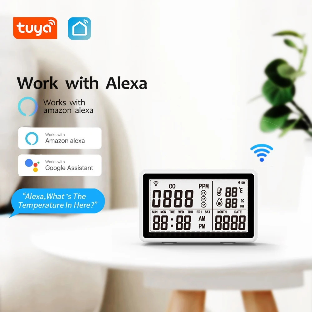 CO Tester Wifi Temperature Humidity Sensor CO Detector Safety Alarm Home Hygrometer Carbon Monoxide Detector for Tuya Smart Life
CO Tester Wifi Temperature Humidity Sensor CO Detector Safety Alarm Home Hygrometer Carbon Monoxide Detector for Tuya Smart Life