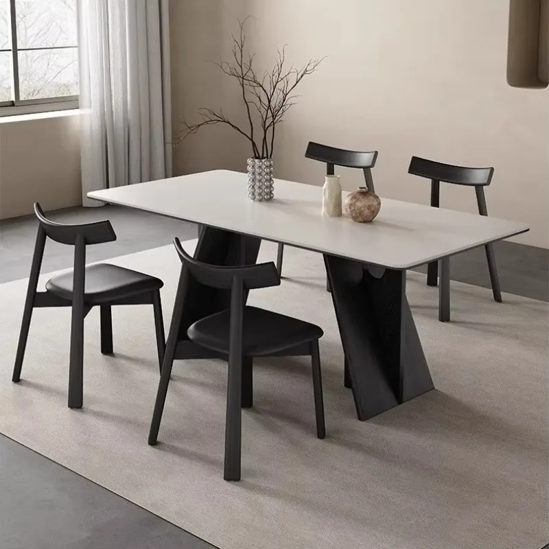 LTT retro home small apartment rectangular dining table light luxury simple creative black solid wood dining table
LTT retro home small apartment rectangular dining table light luxury simple creative black solid wood dining table