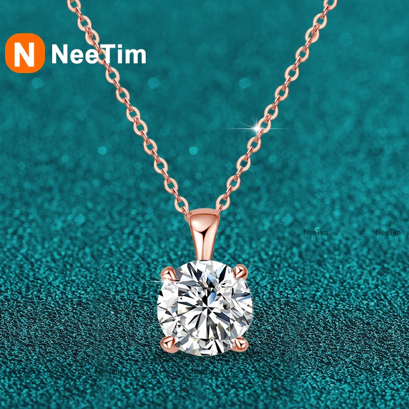 NeeTim 2ct 3ct Moissanite Necklace for Women Sterling Silver 925 with Yellow Rose White Gold Plated Lab Diamond Pendant Necklace
NeeTim 2ct 3ct Moissanite Necklace for Women Sterling Silver 925 with Yellow Rose White Gold Plated Lab Diamond Pendant Necklace