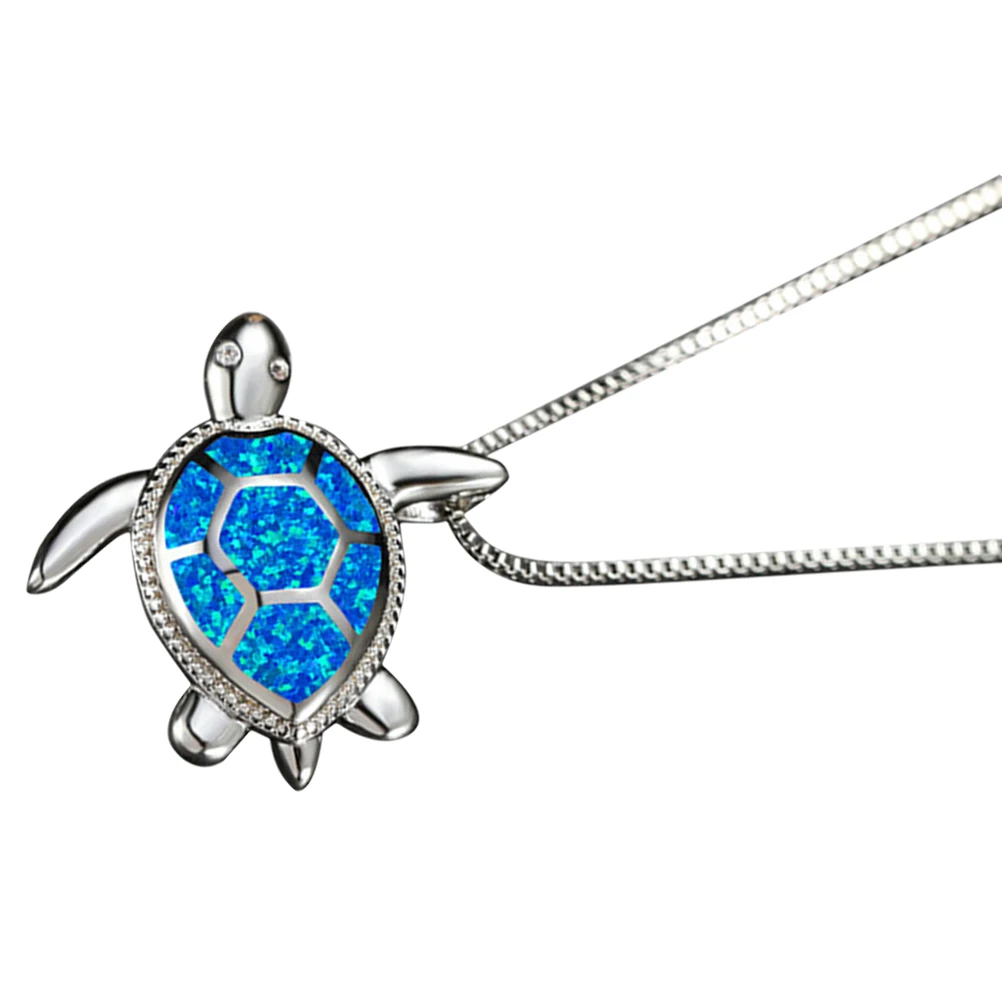 Turtle Pendant Necklace Blue Alloy Sea Animal Charm Fashion Jewelry Accessory Stylish Neck Chain For Women Creative Necklaces
Turtle Pendant Necklace Blue Alloy Sea Animal Charm Fashion Jewelry Accessory Stylish Neck Chain For Women Creative Necklaces