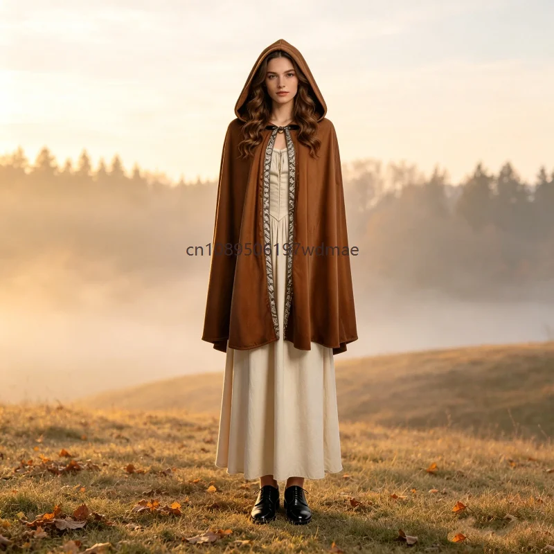 Unisex Vampire Cosplay Vintage Cloak Medieval Renaissance Hooded Cape Robe Halloween Carnival Party Stage Performance Overcoat
Unisex Vampire Cosplay Vintage Cloak Medieval Renaissance Hooded Cape Robe Halloween Carnival Party Stage Performance Overcoat