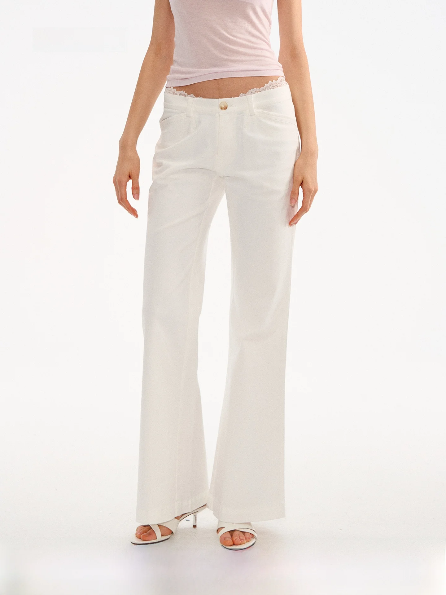 Muse Naps Basic Low Waist Elastic Flared Pants White Leg Shaping Casual Pants Women's Cotton Blend Stretchy Summer Fashion
Muse Naps Basic Low Waist Elastic Flared Pants White Leg Shaping Casual Pants Women's Cotton Blend Stretchy Summer Fashion