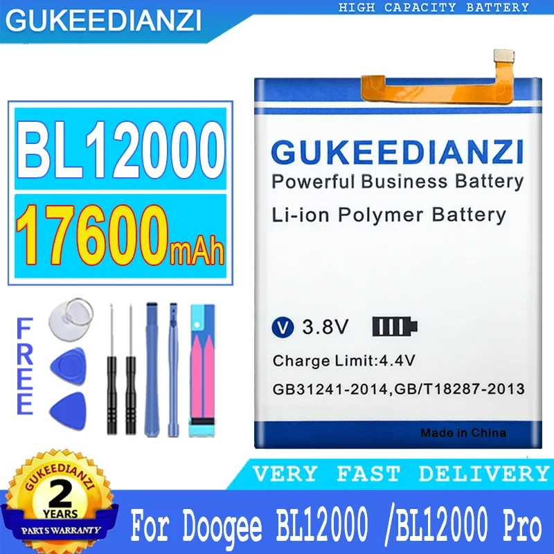 17600mAh GUKEEDIANZI Battery For DOOGEE BL12000 for DOOGEE BL12000 Pro battery MTK6763T Big Power Bateria
17600mAh GUKEEDIANZI Battery For DOOGEE BL12000 for DOOGEE BL12000 Pro battery MTK6763T Big Power Bateria