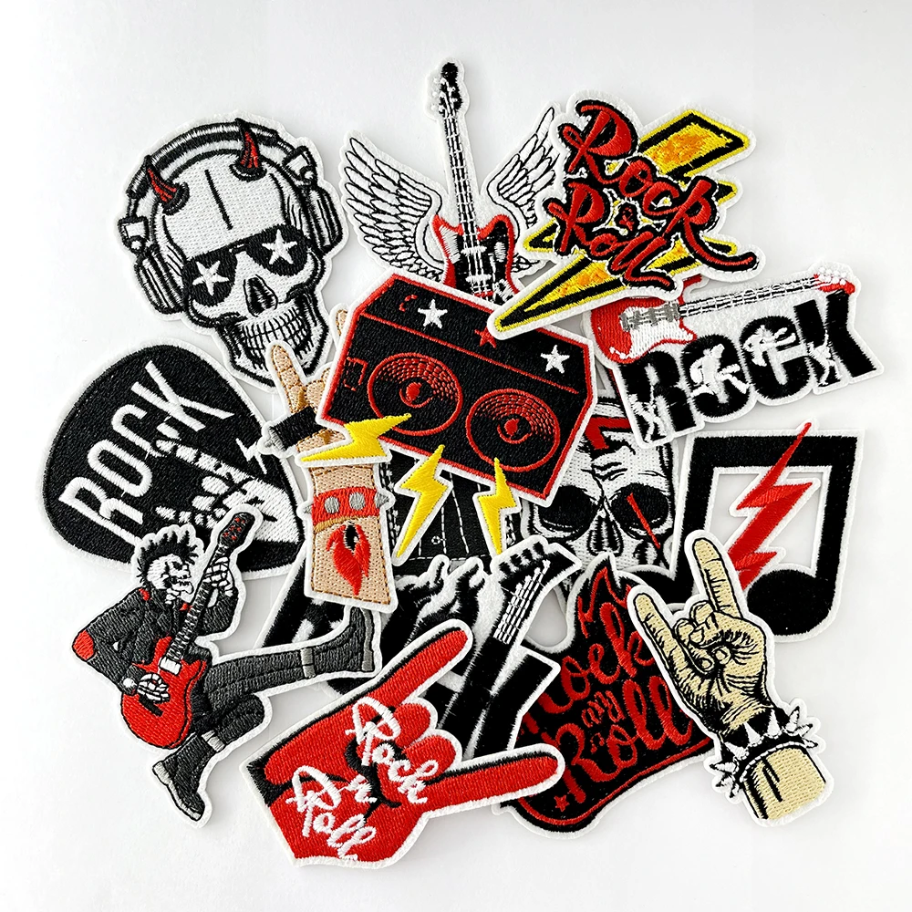 15Pcs/Lot Rock and Roll Punk Band Iron on Patches Cloth Embroidered Applique Clothes Accessories Repair Hole Stickers Patch
15Pcs/Lot Rock and Roll Punk Band Iron on Patches Cloth Embroidered Applique Clothes Accessories Repair Hole Stickers Patch