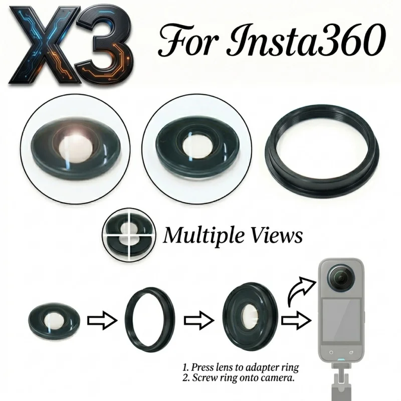 Baleela For Insta360 X3 Lens Protector, HD Tempered Glass Anti-Scratch Replacement Lens Cover for X3 Action Camera
Baleela For Insta360 X3 Lens Protector, HD Tempered Glass Anti-Scratch Replacement Lens Cover for X3 Action Camera
