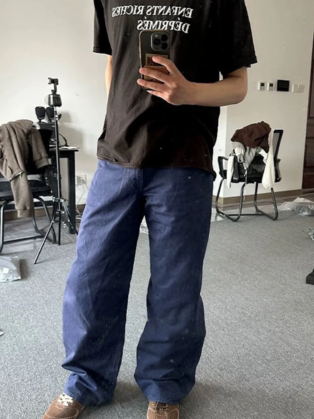 Французские рабочие брюки Eglitta, винтажные, с эффектом окрашивания, светло-фиолетовые и синие, прямого кроя, повседневные, из хлопковой ткани, в стиле ретро
Французские рабочие брюки Eglitta, винтажные, с эффектом окрашивания, светло-фиолетовые и синие, прямого кроя, повседневные, из хлопковой ткани, в стиле ретро