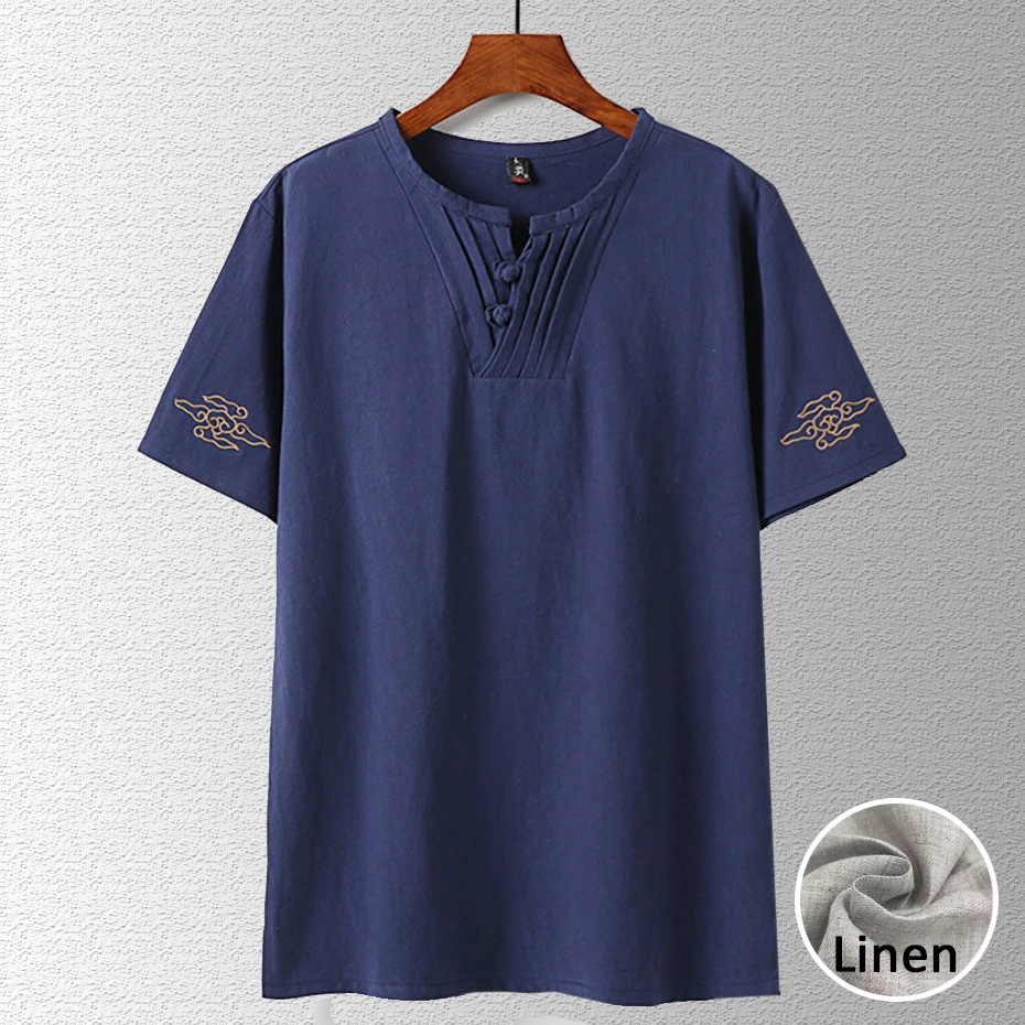 Summer Linen T-shirts Men Short Sleeve Tops Tees Linen T Shirts Male Fashion Casual Solid Color Tshirts
Summer Linen T-shirts Men Short Sleeve Tops Tees Linen T Shirts Male Fashion Casual Solid Color Tshirts