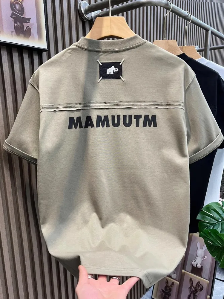 Retro American Embroidered Short Sleeve round Neck Casual Men's T-shirt Breathable Base Layer Shirt for Youth Summer 2025
Retro American Embroidered Short Sleeve round Neck Casual Men's T-shirt Breathable Base Layer Shirt for Youth Summer 2025