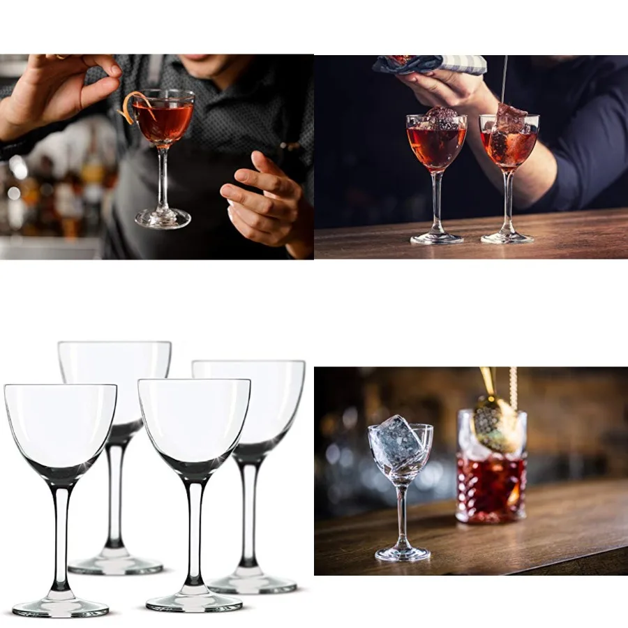 Nick and Nora Coupe Cocktail Glasses - Handblown Vintage Coupe Glasses to Serve a Manhattan, Martini, Aperitif, Algonquin, or P
Nick and Nora Coupe Cocktail Glasses - Handblown Vintage Coupe Glasses to Serve a Manhattan, Martini, Aperitif, Algonquin, or P