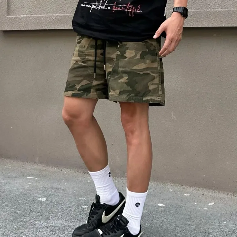 Men's Camouflage Print Cargo Shorts Elastic Waist Drawstring Casual Streetwear Shorts
Men's Camouflage Print Cargo Shorts Elastic Waist Drawstring Casual Streetwear Shorts