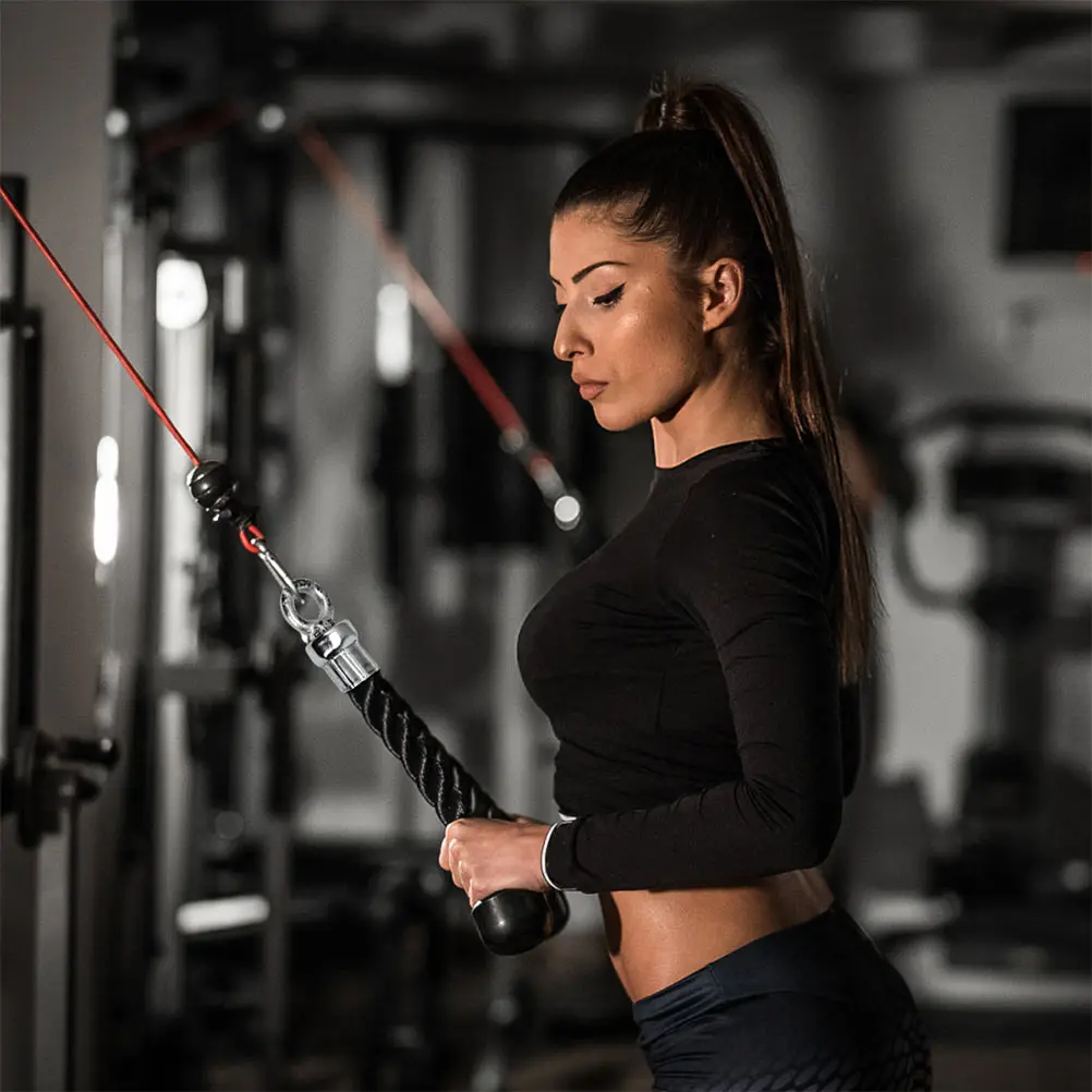 2 pcs Triceps Pull Down Cord Heavy Duty Rope For Gym Bodybuilding Exercise Reinforced End Stopper With Metal Screw, Compatible
2 pcs Triceps Pull Down Cord Heavy Duty Rope For Gym Bodybuilding Exercise Reinforced End Stopper With Metal Screw, Compatible