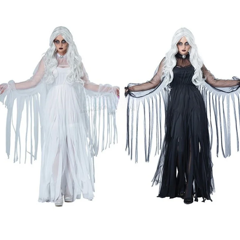 Adult Women's Halloween Costume Zombie Ghost Bride Long Dress Black White Devil Angel Witch Queen Elegant Ethnic Style
Adult Women's Halloween Costume Zombie Ghost Bride Long Dress Black White Devil Angel Witch Queen Elegant Ethnic Style