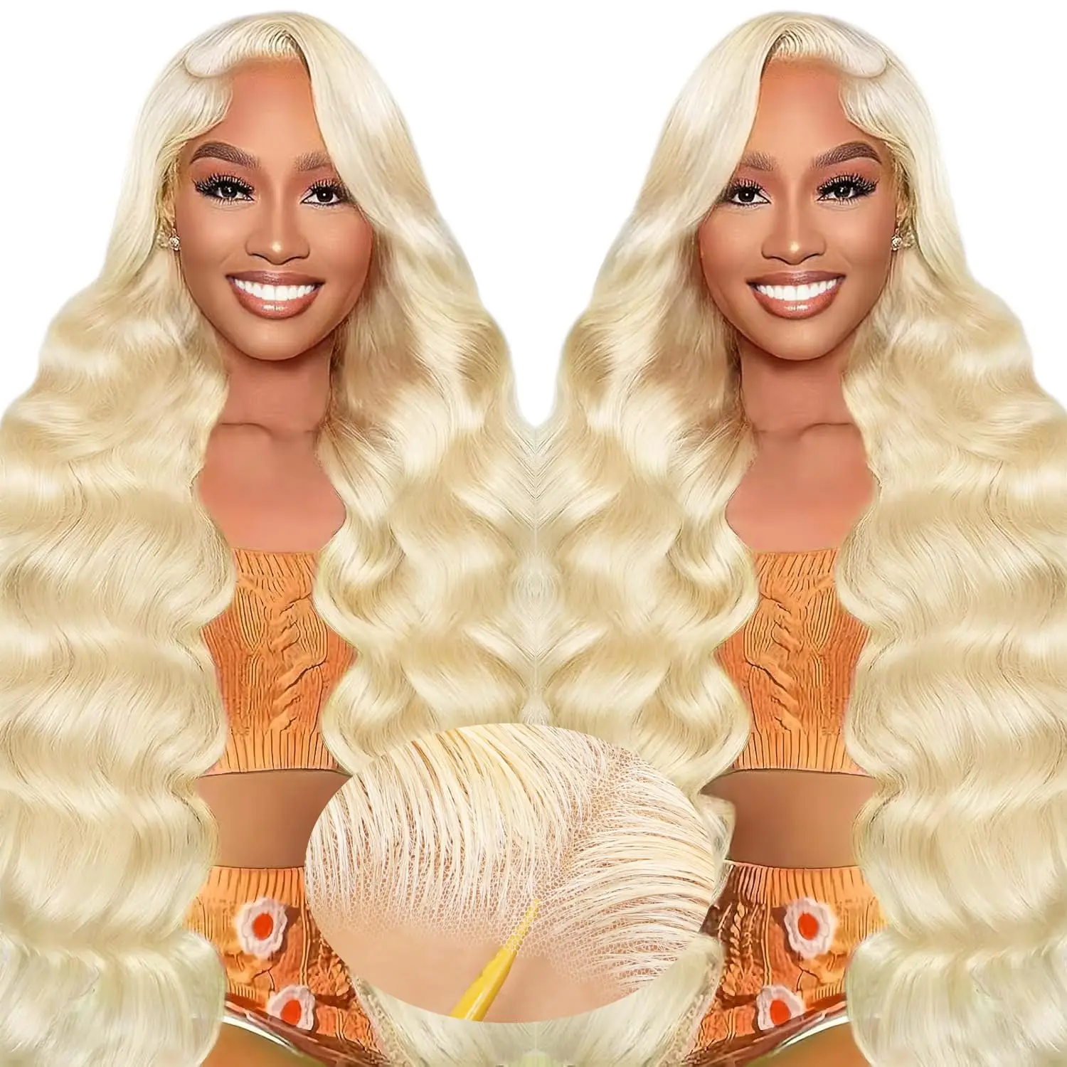 5X5 Glueless Human Hair Wig 13X6 HD Transparent Lace Front Pre Plucked 180% Density Body Wave Blonde 613 28 Inch Wigs Wear To Go
5X5 Glueless Human Hair Wig 13X6 HD Transparent Lace Front Pre Plucked 180% Density Body Wave Blonde 613 28 Inch Wigs Wear To Go