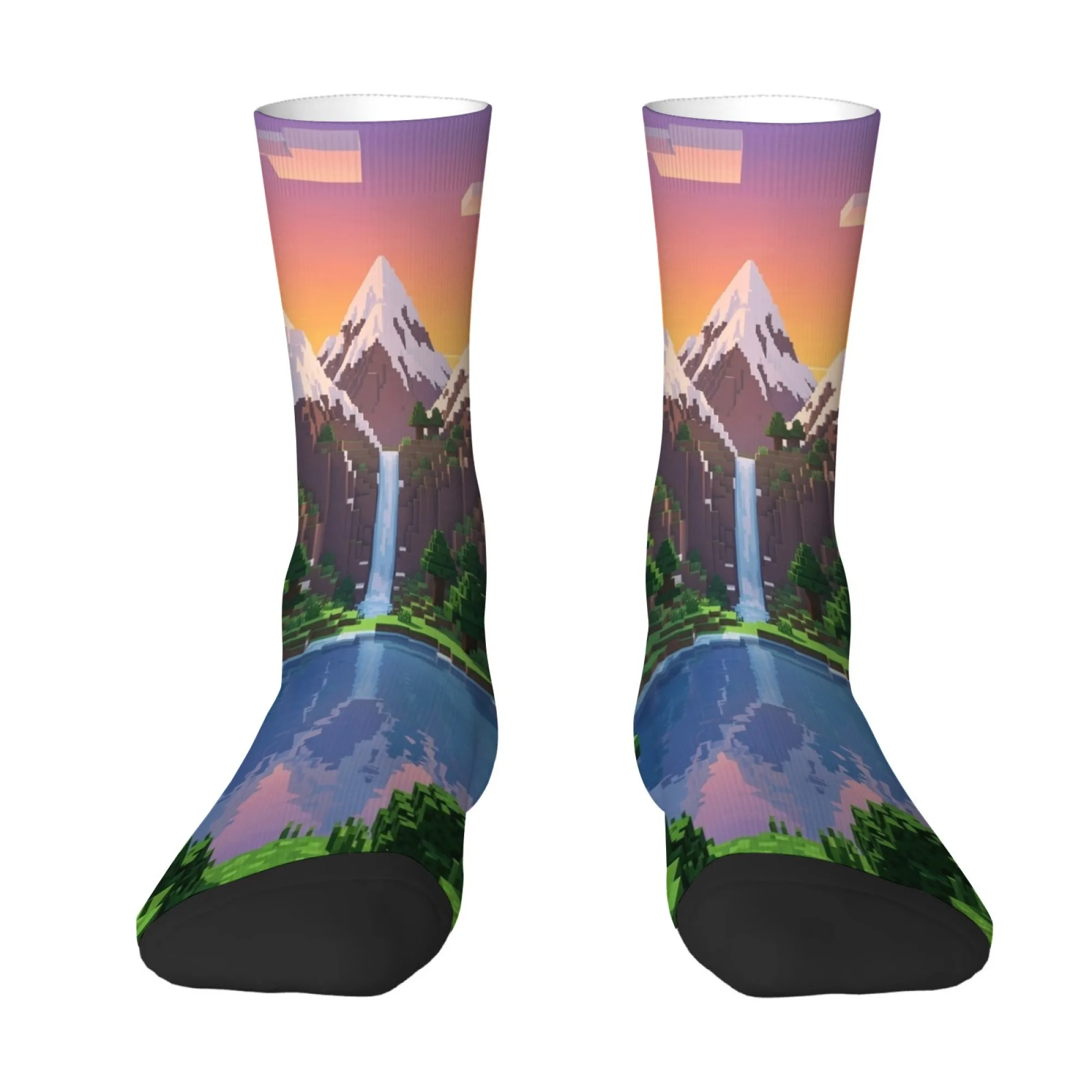 Pixel Art Nature Landscape Socks Comfortable Non slip and Breathable Men's Crew Socks for Outdoor Running Retro Trendy Style
Pixel Art Nature Landscape Socks Comfortable Non slip and Breathable Men's Crew Socks for Outdoor Running Retro Trendy Style