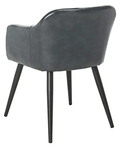 Gray Faux Leather Armchair With Sleek Black Tapered Legs For Lounge Or Office
Gray Faux Leather Armchair With Sleek Black Tapered Legs For Lounge Or Office