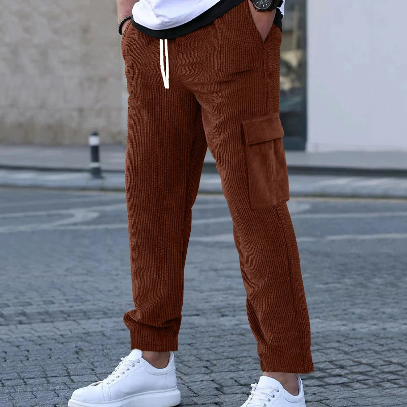 2024 Spring Fall Daily Casual Mens Cargo Pants Patchwork Pockets Design Corduroy Pants Men Fashion Solid Color Drawstring Pants
2024 Spring Fall Daily Casual Mens Cargo Pants Patchwork Pockets Design Corduroy Pants Men Fashion Solid Color Drawstring Pants